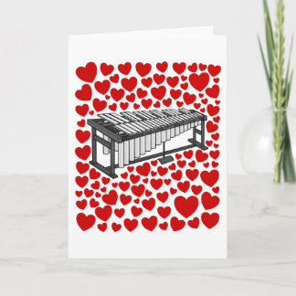 Vibraphone With Hearts Valentines Anniversary Card Feiertagskarte