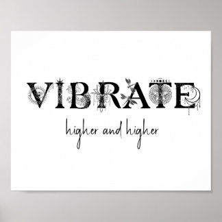 Vibrate höher und höher Lotus dragonfly 8x10" Poster
