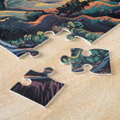 Vibrater Unterer Wasserfall im Yellowstone-Nationa Puzzle (Seite)