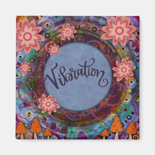 Vibration Floral Hübsch farbige Inspiritivität Magnet (Vorne)