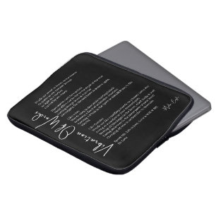Vibration von Wörtern, die Gedicht-Wand-Kunst erwe Laptopschutzhülle