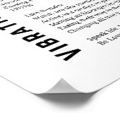 Vibration von Wörtern, die Gedicht-Wand-Kunst erwe Poster (Ecke)