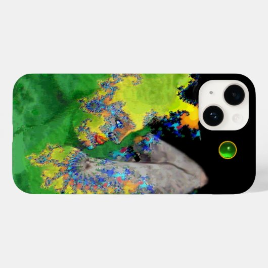 VIBRATIONEN DER FRAU "Grünes Fraktal" Case-Mate iPhone Hülle (Rückseite (Horizontal))