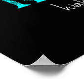 Vibrationen in der Kunst des Lotus-Libellenmondes Poster (Ecke)