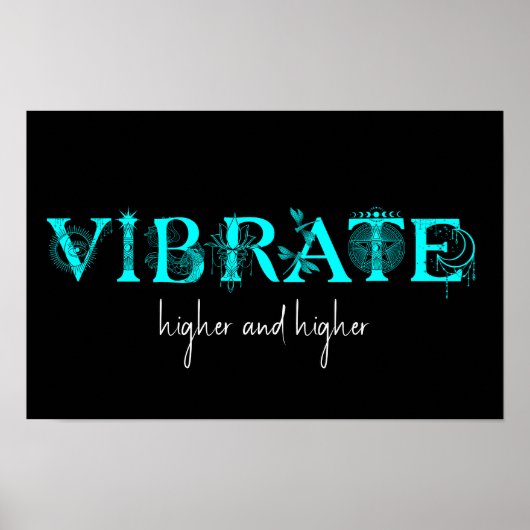 Vibrationen in der Kunst des Lotus-Libellenmondes Poster (Vorne)