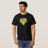 Vibrationen Musical Liebe Yellow Heart Musiknote D T-Shirt (Vorne ganz)
