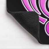 Vibrationen Musikalische Liebe Rosa Herz Musiknote Mousepad (Ecke)