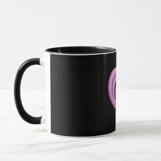 Vibrationen Musikalische Liebe Rosa Herz Musiknote Tasse (Links)