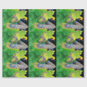 VIBRATIONEN VON MATERIALIEN, LADY IN GRÜNGELBEN FR GESCHENKPAPIER (Flach)