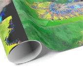 VIBRATIONEN VON MATERIALIEN, LADY IN GRÜNGELBEN FR GESCHENKPAPIER (Rolleneckpunkt)