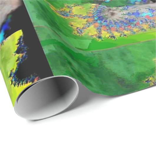 VIBRATIONEN VON MATERIALIEN, LADY IN GRÜNGELBEN FR GESCHENKPAPIER (Rolleneckpunkt)