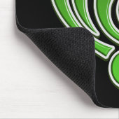 Vibrations Musical Liebe Green Heart Musiknote DJ Mousepad (Ecke)