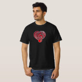 Vibrations Musical Liebe Red Heart Musiknote DJ T-Shirt (Vorne ganz)