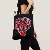 Vibrations Musical Liebe Red Heart Musiknote DJ Tasche (Von Nahem)