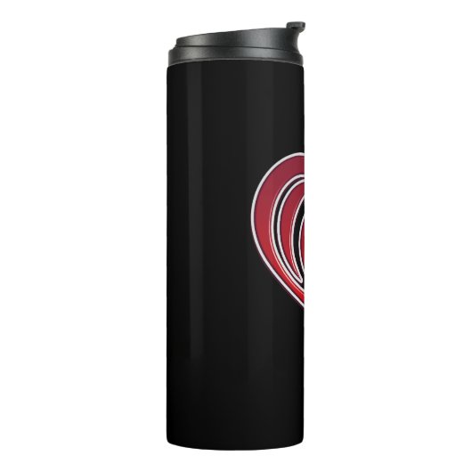 Vibrations Musical Liebe Red Heart Musiknote DJ Thermosbecher (Nach links gedreht)