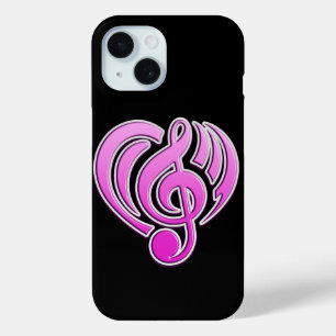 Vibrations Musicalische Liebe Rosa Herz Noten DJ Case-Mate iPhone Hülle