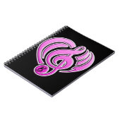 Vibrations Musikalische Liebe Rosa Herz Musiknote Notizblock (Linke Seite)