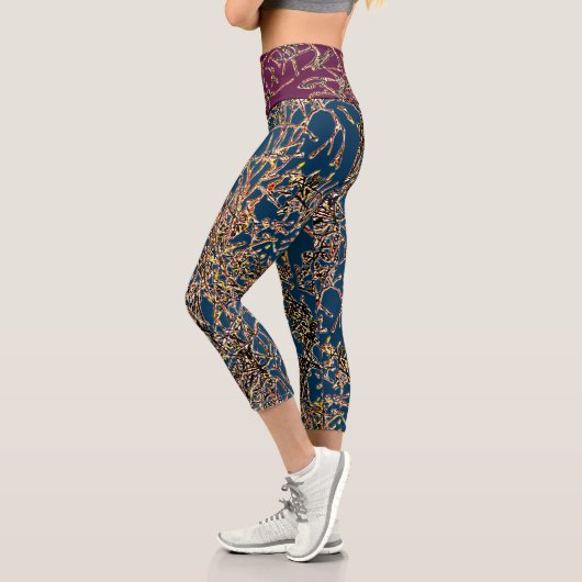 VIBRATIÖSE Capris in PRUSSIANISCHEM BLAU/PLUM (Links)