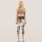 VIBRATIÖSE Kapseln in WEISS/SCHWARZ Capri Leggings (Vorderseite)