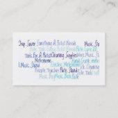 Vibrato-u. Flöten-Werkzeug-Visitenkarten Visitenkarte (Rückseite)