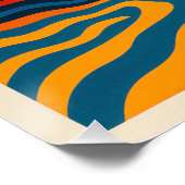 Vibrierende abstrakte Wüstenlandschaft Poster (Ecke)