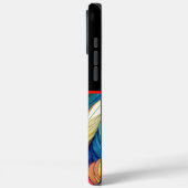 Vibrierende Aquarellfedern in einem künstlerischen Case-Mate iPhone Hülle (Rückseite / Links)