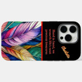 Vibrierende Aquarellfedern in einem künstlerischen Case-Mate iPhone Hülle (Rückseite (Horizontal))