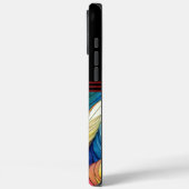 Vibrierende Aquarellfedern in einem künstlerischen Case-Mate iPhone Hülle (Rückseite / Links)