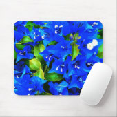 Vibrierende blaue Bouganvilla-Blumen Mousepad (Mit Mouse)