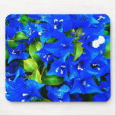 Vibrierende blaue Bouganvilla-Blumen Mousepad (Vorne)