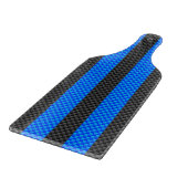 Vibrierende blaue Kohlenstoff-Faser-Art, die Schneidebrett (Ecke)