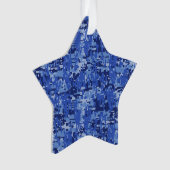 Vibrierende blaue ornament (Vorderseite)