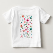 Vibrierende Blumenmuster Art Baby T-shirt (Rückseite)