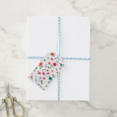 Vibrierende Blumenmuster Art Geschenkanhänger (Mit Garn)