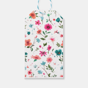 Vibrierende Blumenmuster Art Geschenkanhänger