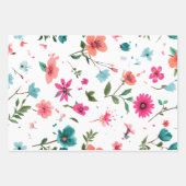 Vibrierende Blumenmuster Art Geschenkpapier Set (Vorderseite 2)