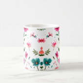 Vibrierende Blumenmuster Art Kaffeetasse (Mittel)