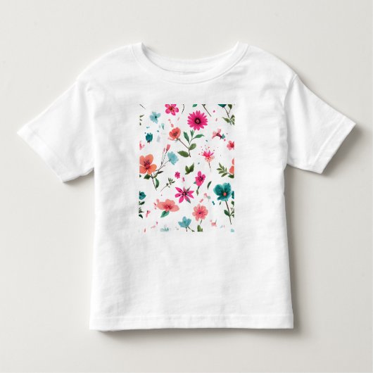 Vibrierende Blumenmuster Art Kleinkind T-shirt (Vorderseite)