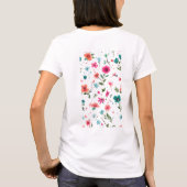 Vibrierende Blumenmuster Art T-Shirt (Rückseite)