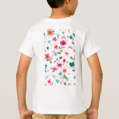 Vibrierende Blumenmuster Art T-Shirt (Rückseite)