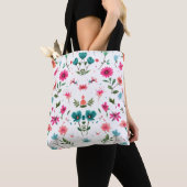 Vibrierende Blumenmuster Art Tasche (Von Nahem)