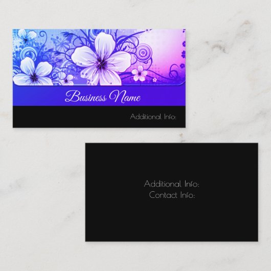 Vibrierende BlumenVisitenkarte Visitenkarte (Vorne/Hinten)