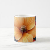 Vibrierende Blüten auf rotem Grund🌼 Kaffeetasse (Mittel)