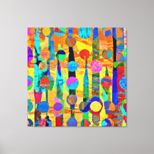 Vibrierende bunte Balls Art Leinwanddruck (Vorderseite)