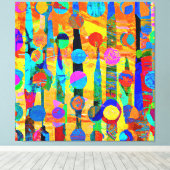 Vibrierende bunte Balls Art Leinwanddruck (Insitu (Holzboden))