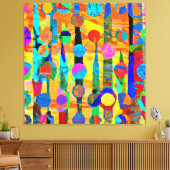 Vibrierende bunte Balls Art Leinwanddruck (Insitu (Wohnzimmer))