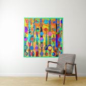 Vibrierende bunte Balls Art Wandteppich (Beispiel)