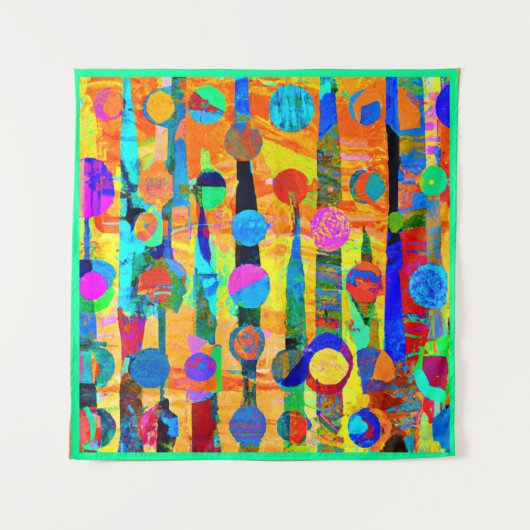 Vibrierende bunte Balls Art Wandteppich (Vorderseite)