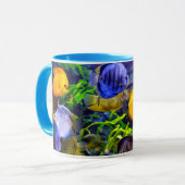 Vibrierende bunte tropische Seewasserfische Tasse (Vorderseite Links)