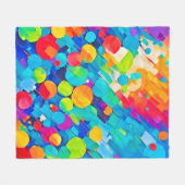 Vibrierende Circle Dance Art Fleecedecke (Vorderseite (Horizontal))
